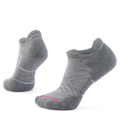 Smartwool Women's Run Targeted Cushion - Low Ankle Socks Light Gray-White