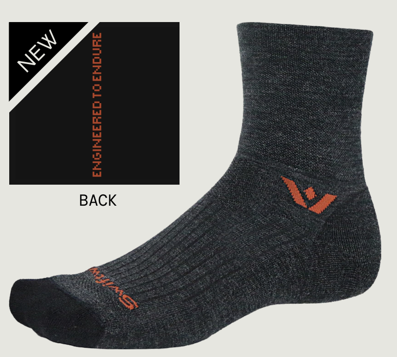 Swiftwick Pursuit Four - Quarter High Socks Coal Rust