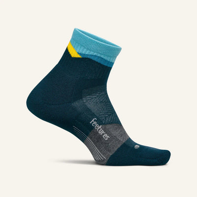 Feetures Elite Trail Max Cushion - Quarter Socks Mountain High Blue