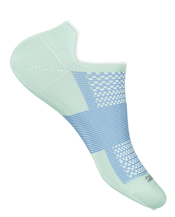 Feetures High Performance Cushion - No Show Tab Socks Frosty Mint