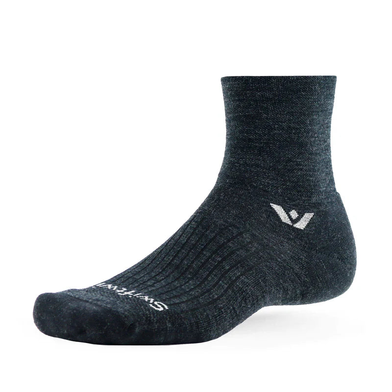 Swiftwick Pursuit Four - Quarter High Socks Coal