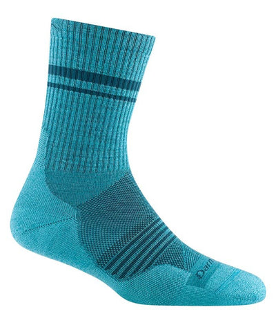 Darn Tough Women's Element Lightweight Athletic - Crew Socks Cyan