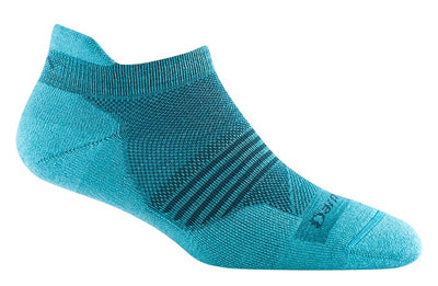 Darn Tough Women's Element Lightweight Athletic - No Show Tab Socks Cyan