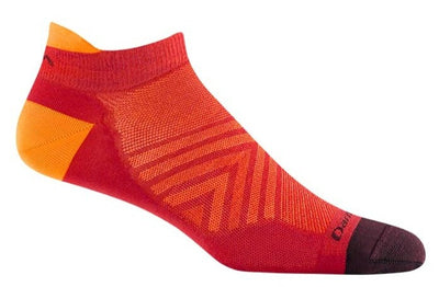 Darn Tough Men's Run Ultra-Lightweight - No Show Tab Socks Race Red