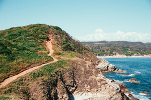 Trail along an oceanside cliff