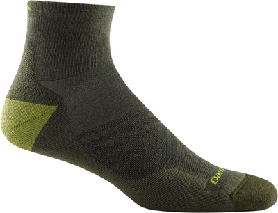 Darn Tough Men's Run Ultra-Lightweight - Quarter Socks Fatigue