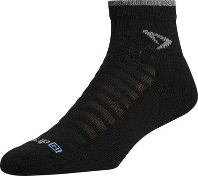 Drymax Running Lite-Mesh - Quarter Crew Socks Black/Gray