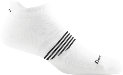 Darn Tough Men's Element Lightweight Athletic - No Show Tab Socks White