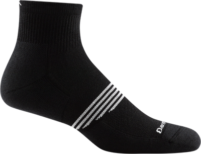 Darn Tough Men's Element Lightweight Athletic - Quarter Socks Black