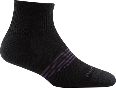 Darn Tough Women's Element Lightweight Athletic - Quarter Socks Black