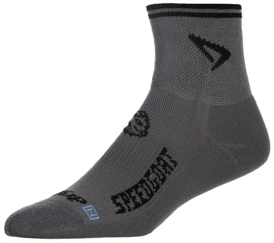 Drymax Lite Trail Running - Quarter Crew Socks SPEEDGOAT - Dark Gray/Black