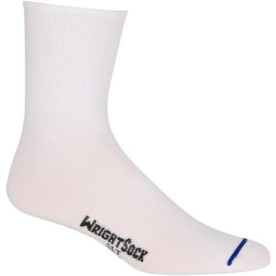 Wrightsock Single Layer Ultra Thin - Crew Socks White