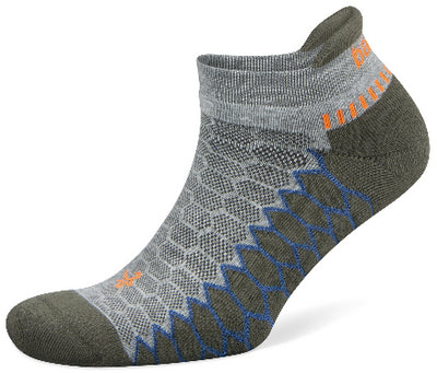 Balega Silver - No Show Socks Midgrey/Green Pepper