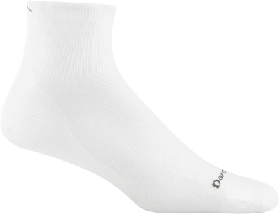 Darn Tough Men's Run Ultra-Lightweight - Quarter Socks White