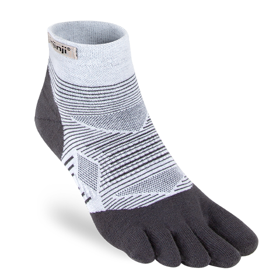 Injinji Run Lightweight - Mini Crew Socks Gray &