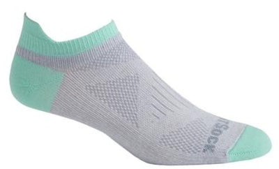 Wrightsock Women's Coolmesh II - Tab Socks Light Grey/Lucite