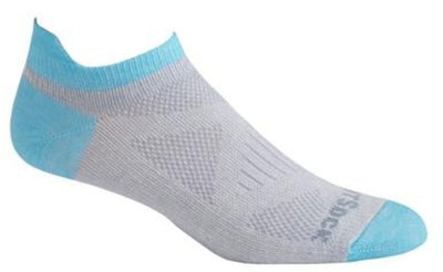 Wrightsock Women's Coolmesh II - Tab Socks Light Grey/Scuba