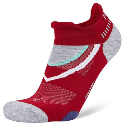 Balega UltraGlide - No Show Socks Bright Red/Midgrey