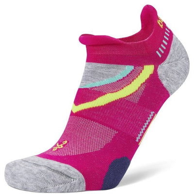 Balega UltraGlide - No Show Socks Electric Pink/Midgrey