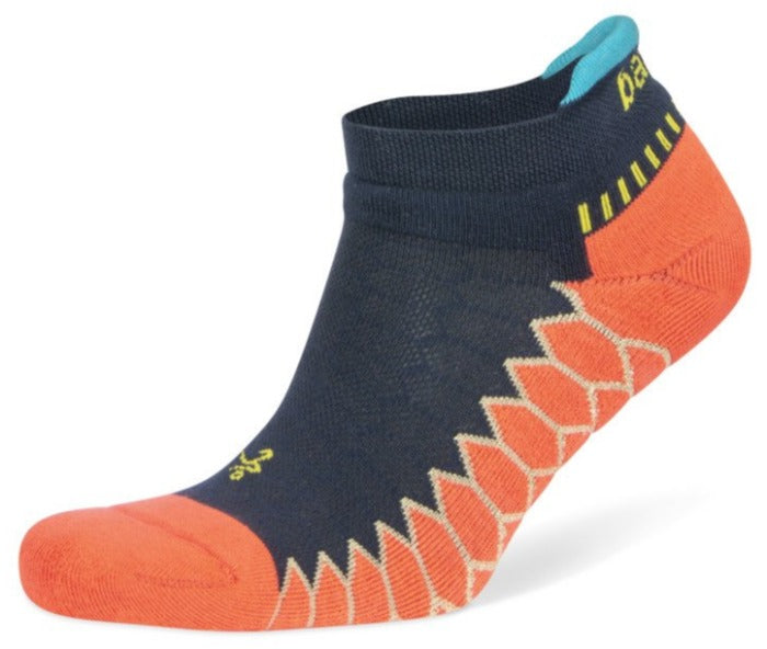 Balega Silver - No Show Socks Neon Coral/Ink