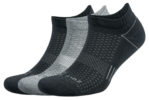 Balega Zulu Running Socks (3-Pack) Socks Black/Grey
