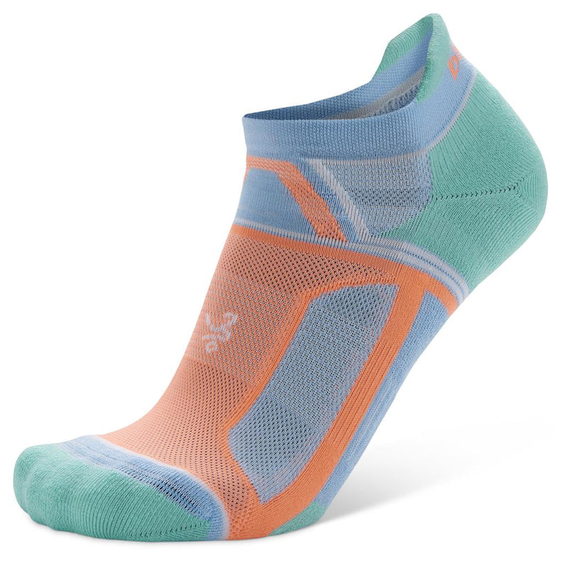 Balega Hidden Contour Recycled Socks Aqua/Peach