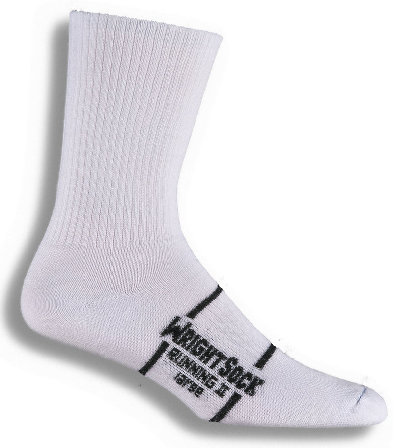 Wrightsock Running II - Crew Socks White