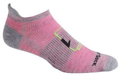 Wrightsock Eco Run - Tab Socks Grey/Pink