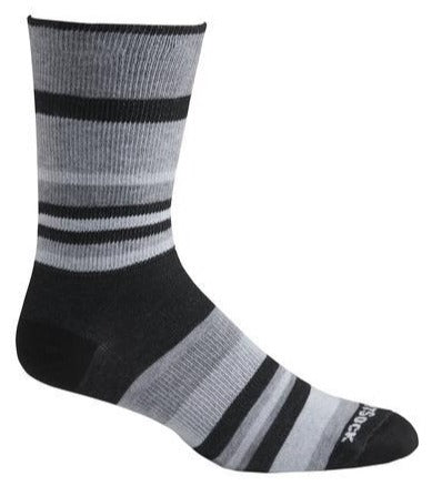 Wrightsock Eco Explore - Crew Socks Black Stripe