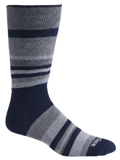 Wrightsock Eco Explore - Crew Socks Navy Stripe