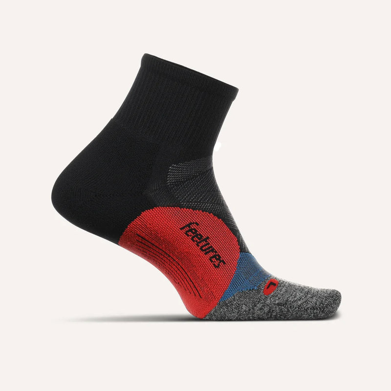 Feetures Elite Ultra Light - Quarter Socks Bounce Black