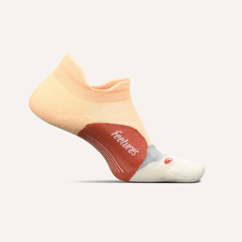 Feetures Elite Light Cushion - No Show Tab Socks Electric Peach