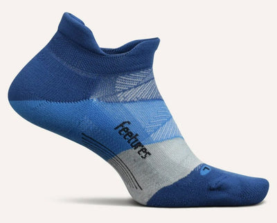 Feetures Elite Light Cushion - No Show Tab Socks Buckle Up Blue