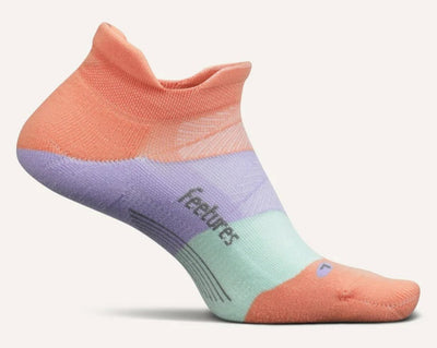 Feetures Elite Ultra Light - No Show Tab Socks Pop Off Peach