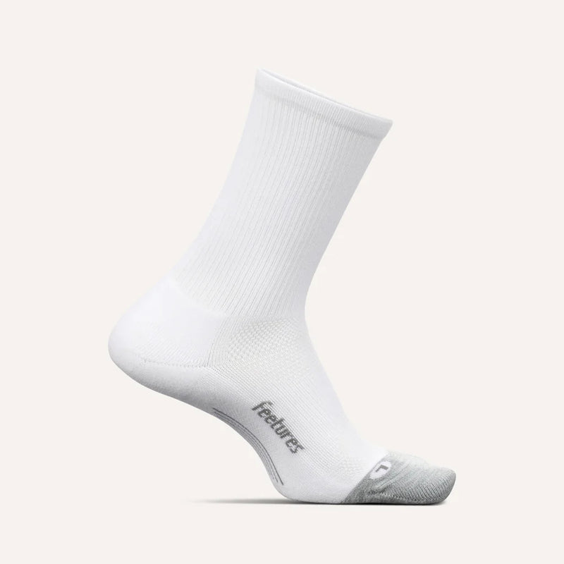 Feetures Elite Light Cushion - Mini Crew Socks White