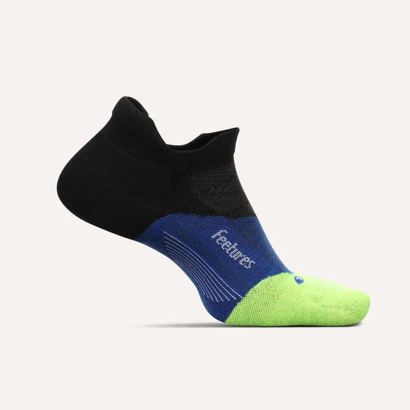 Feetures Elite Max Cushion - No Show Tab Socks Black Neon