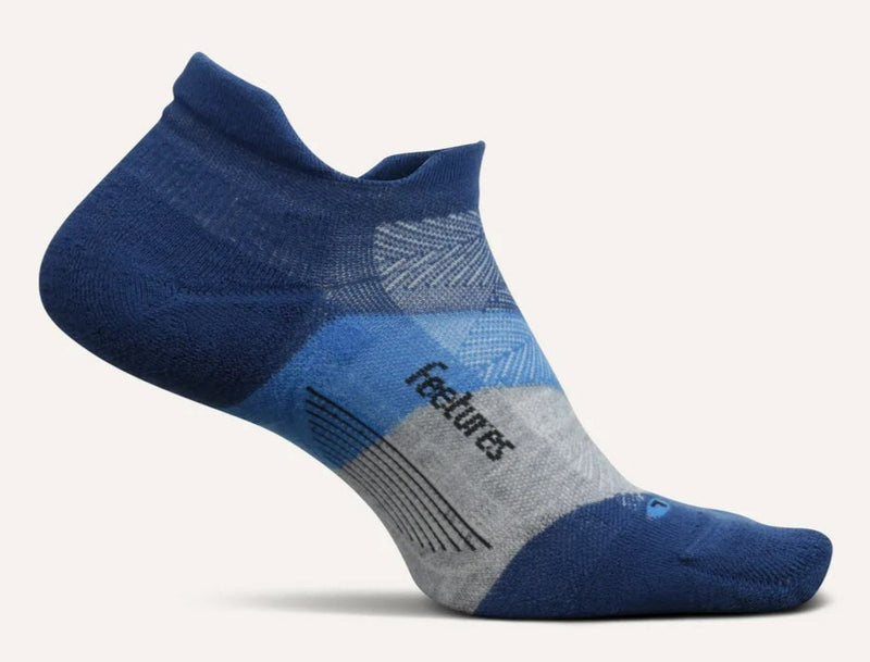 Feetures Elite Max Cushion - No Show Tab Socks Buckle Up Blue