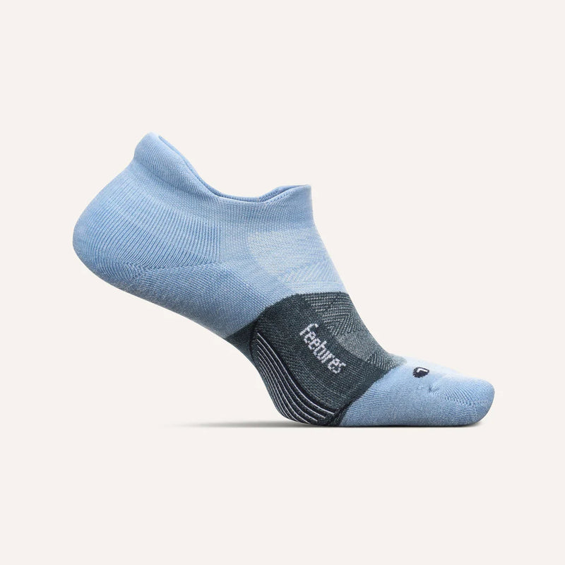 Feetures Merino 10 Cushion - No Show Tab Socks Sky