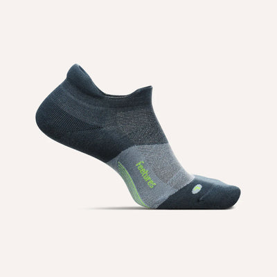 Feetures Merino 10 Cushion - No Show Tab Socks Stormy