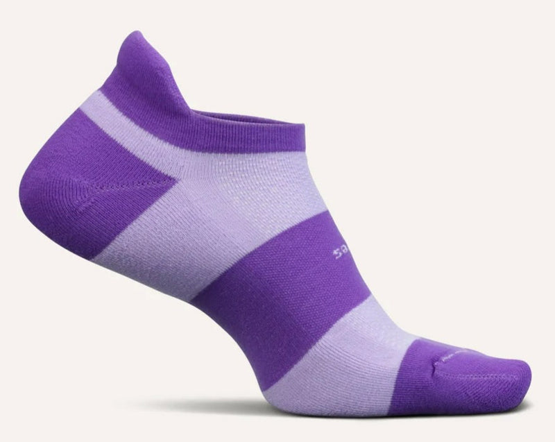 Feetures High Performance Ultra Light - No Show Tab Socks Lace Up Lavender