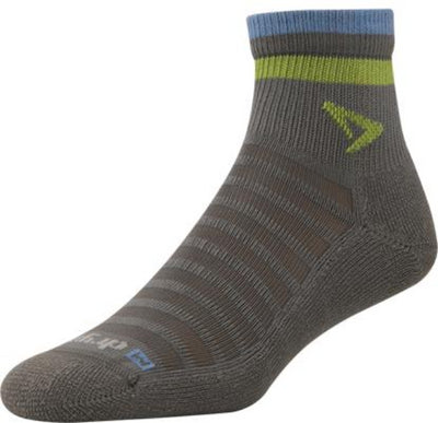 Drymax Extra Protection Hot Weather Running - Quarter Crew Socks Gray/Sublime/Sky Blue