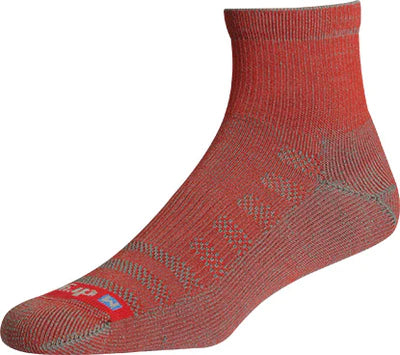 Drymax Lite Hiking - Quarter Crew  Red/Anthracite