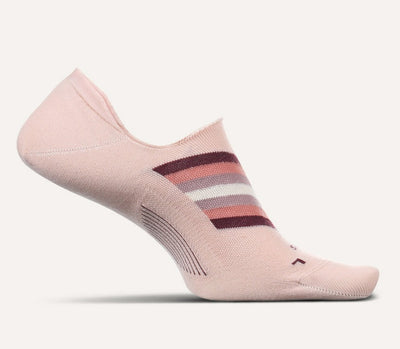 Feetures Women's Everyday Ultra Light - Hidden Socks Chevron Pink Chalk