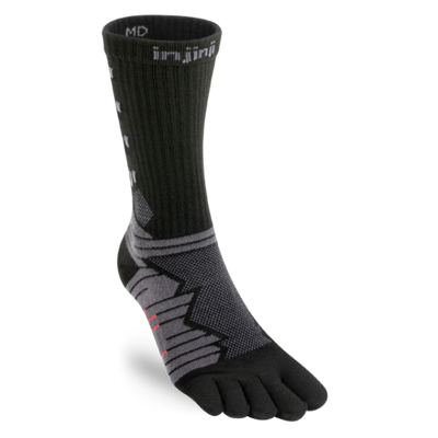 Injinji Ultra Run - Crew Socks Obsidian