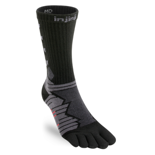 Injinji Ultra Run - Crew Socks Obsidian