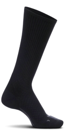 Feetures Plantar Fasciitis Relief Sock Cushion - Crew Socks Black