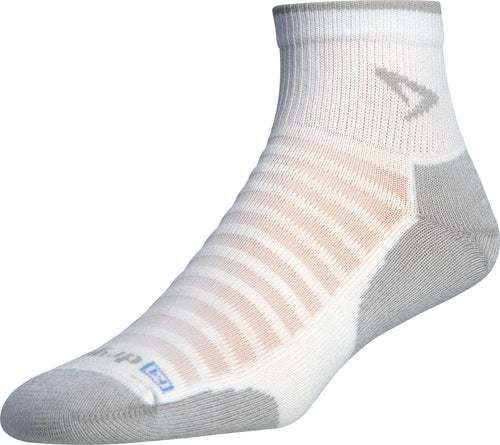 Drymax Running Lite-Mesh - Quarter Crew Socks White/Gray