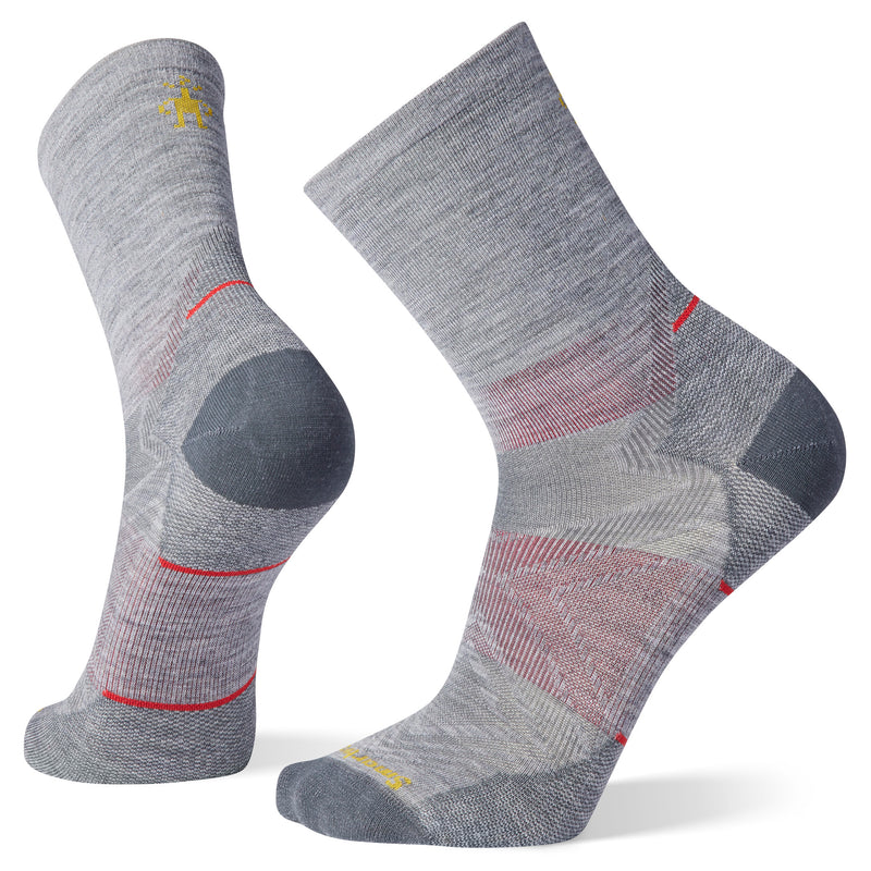 Smartwool Run Zero Cushion - Mid Crew  Light Gray