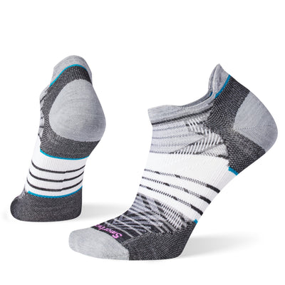 Smartwool Women's Run Zero Cushion - Low Ankle  Black Stripe