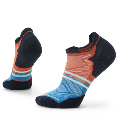 Smartwool Run Targeted Cushion - Low Ankle  Orange Rust Pattern